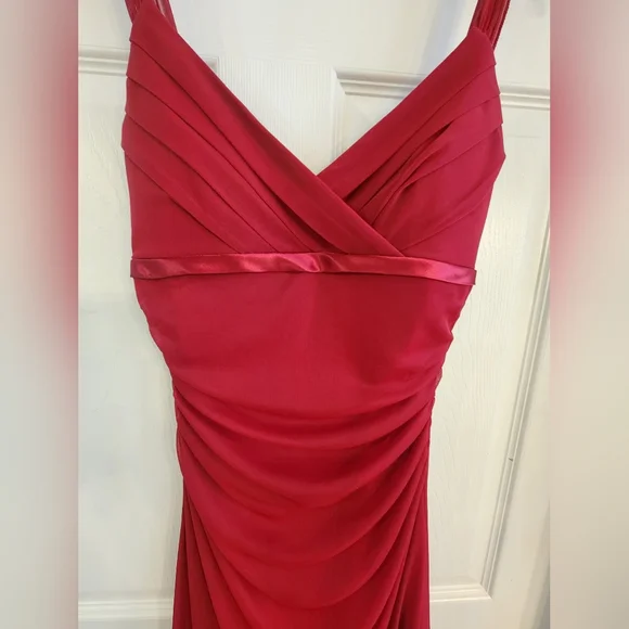 Ruby Rox Red Ruched Dress - Picture 2 of 7